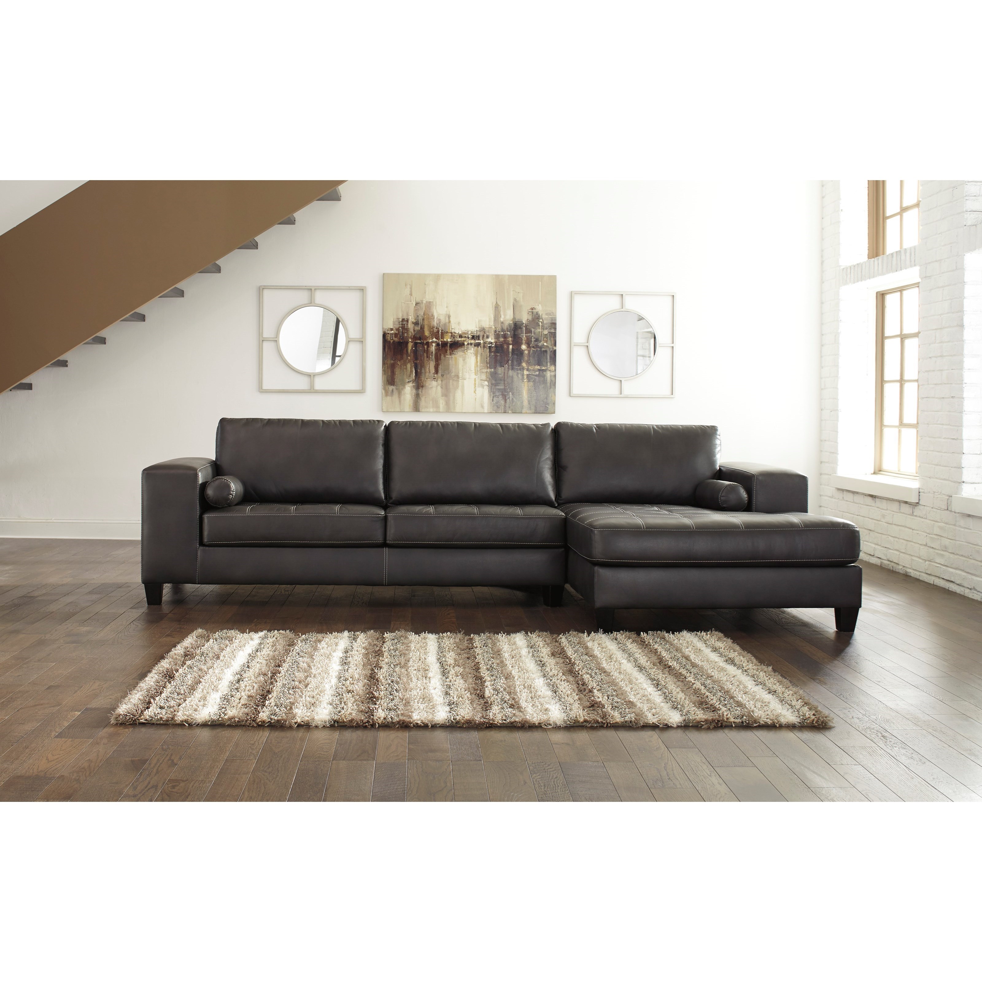 Ashley furniture faux sales leather sectional